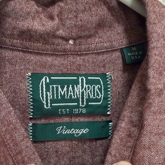 Gitman Bros Men's Button-Down Shirt - Burgundy Heather - Picture 2 of 8